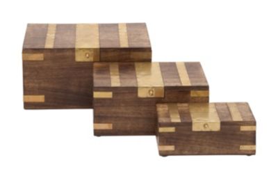 Traditional Mango Wood Box - Set of 3