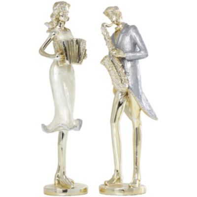 Eclectic Resin Sculpture - Set of 2