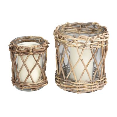 Coastal Glass Candle Holder - Set of 2