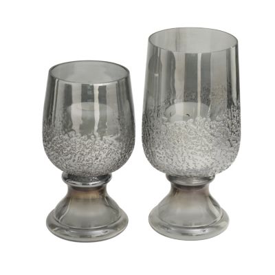 Modern Glass Candle Holder - Set of 2