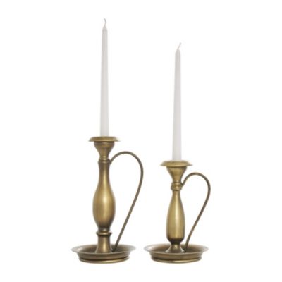 Traditional Metal Candle Holder - Set of 2