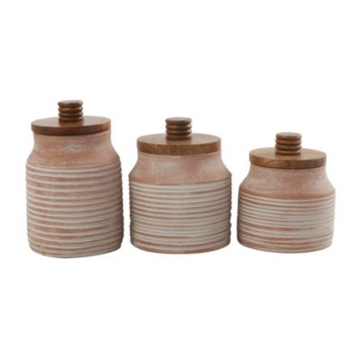 Traditional Ceramic Decorative Jars - Set of 3