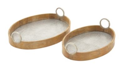 Traditional Mango Wood Tray - Set of 2