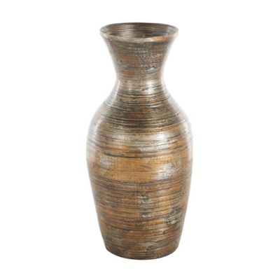 Bohemian Bamboo Wood Vase