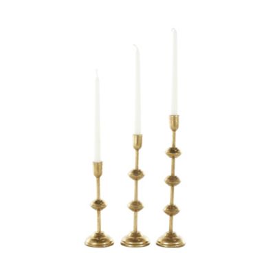 Contemporary Metal Candle Holder - Set of 3