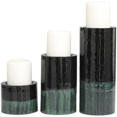 Modern Metal Candle Holder - Set of 3