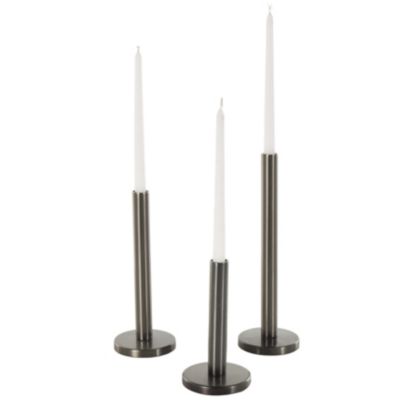 Glam Stainless Steel Metal Candle Holder - Set of 3