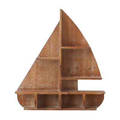 Nautical Wood Wall Shelf