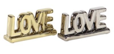 Glam Porcelain Ceramic Decorative Sign - Set of 2