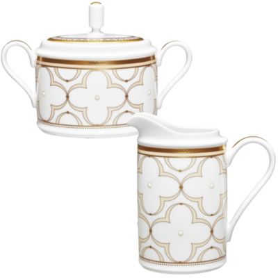 Trefolio Gold Sugar & Creamer Set