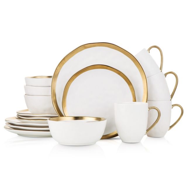 Gold and White