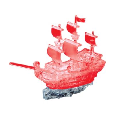 3D Crystal Puzzle - Pirate Ship (Red): 101 Pcs