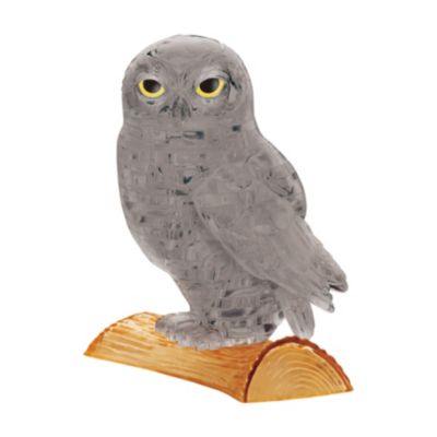3D Crystal Puzzle - Owl (Grey): 42 Pcs