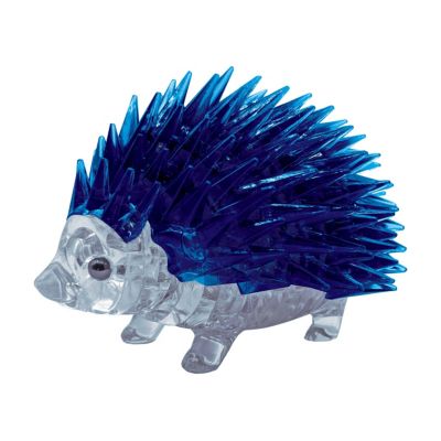 3D Crystal Puzzle - Hedgehog (Blue): 55 Pcs