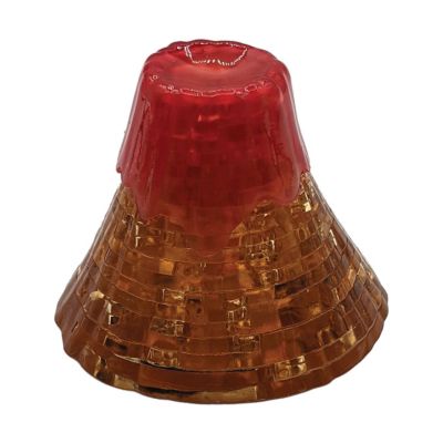 3D Crystal Puzzle - Volcano (Brown/Red): 40 Pcs