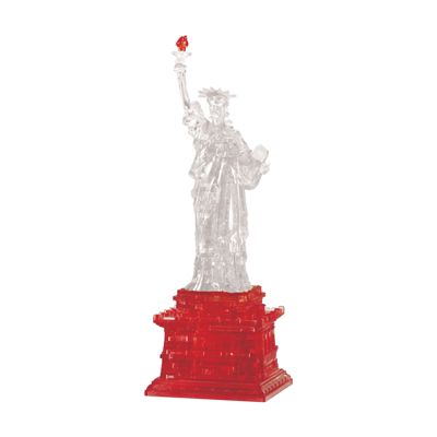 3D Crystal Puzzle - Statue of Liberty (Clear/Red): 78 Pcs