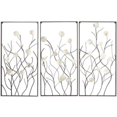 Natural Metal Wall Decor - Set of 3