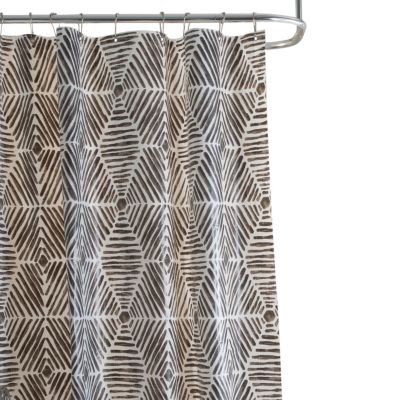 Bath Bliss Shower Curtain Woven Stripes Design