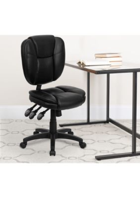 Mid-Back LeatherSoft Multifunction Swivel Ergonomic Task Office Chair