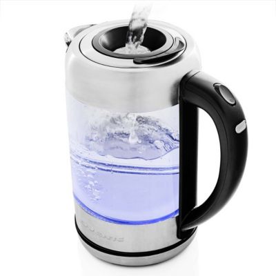 Glass Electric Kettle Hot Water Boiler 1.7 Liter ProntoFill Tech w/ Stainless Steel Filter - 1500W BPA Free Cordless Instant Water Heater Kettle for Coffee & Tea Maker
