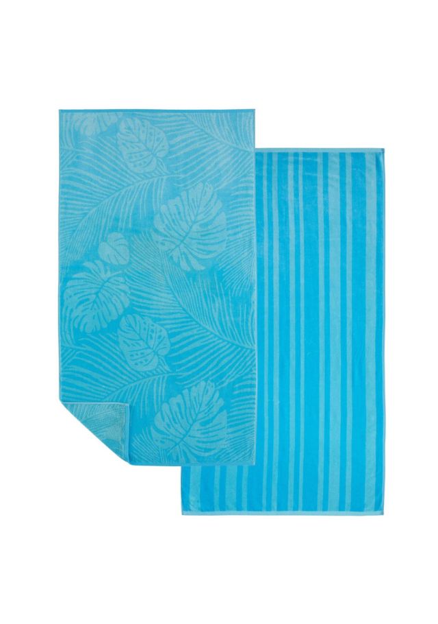 Blue/Teal Palm Leaf