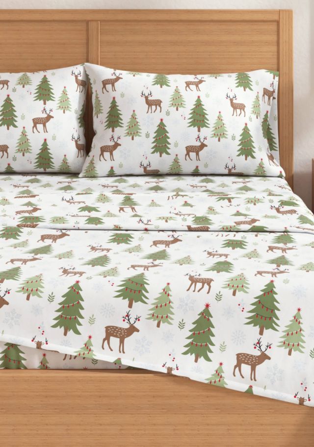 Deer, Trees, & Snow