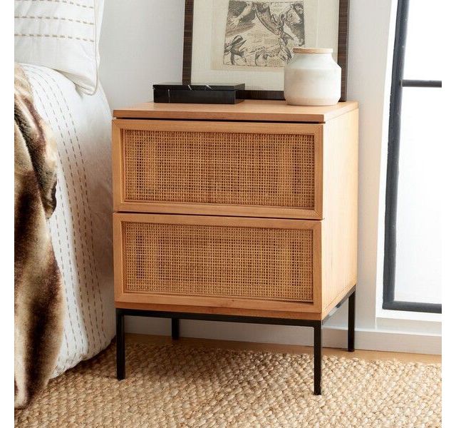 Natural With Natural Rattan / Black Legs