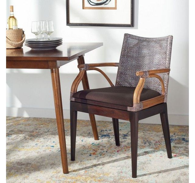 Brown White Wash / Brown Legs/ Dark Brown Cushion