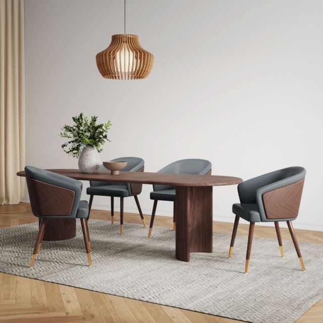 Walnut and Graphite Grey