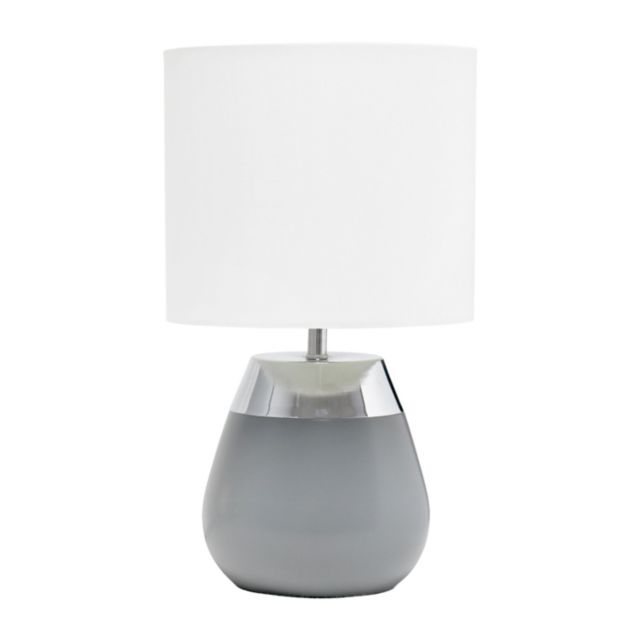 Gray and Chrome Base/ White Shade