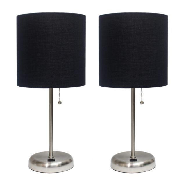 Brushed Steel/Black Shade
