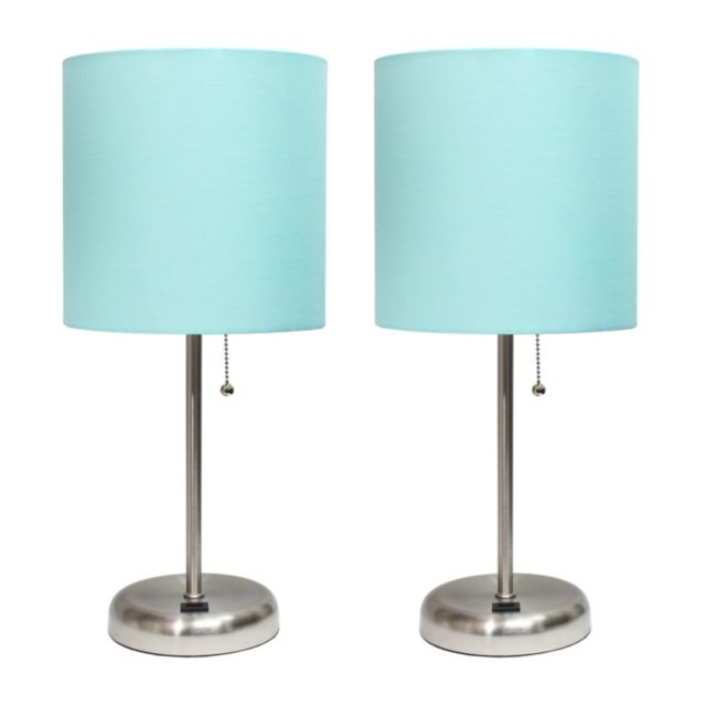 Brushed Steel/Aqua Shade