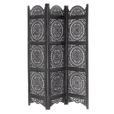 Eclectic Wood Room Divider Screen