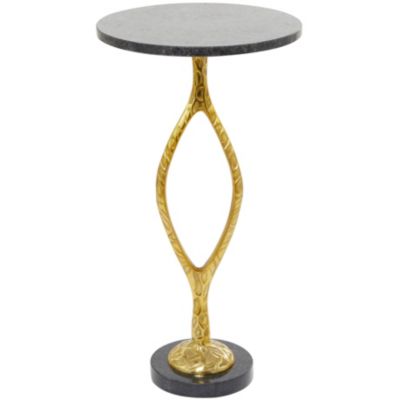 Transitional Aluminum Metal Accent Table