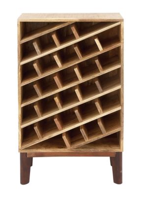 Modern Mango Wood Standing Wine Rack