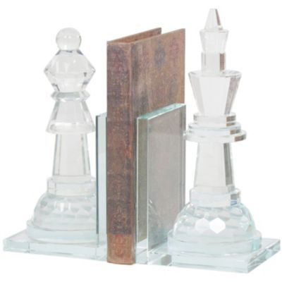 Contemporary Crystal Bookends - Set of 2