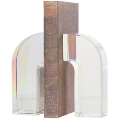 Contemporary Crystal Bookends - Set of 2