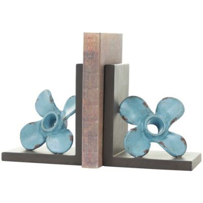 Industrial Metal Bookends - Set of 2