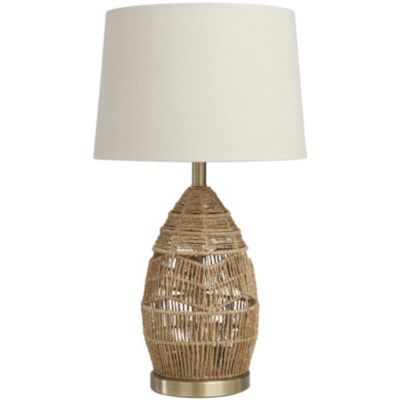 Bohemian Wicker Wood Table Lamp