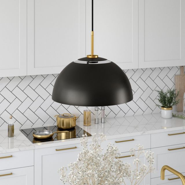 Matte Black/Brushed Brass