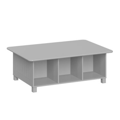 Kids 6 Cubby Storage Activity Table – Gray
