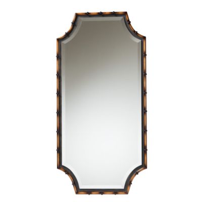 Lieven Rustic Glam and Luxe Two-Tone Light Brown and Black Finished Metal Accent Wall Mirror