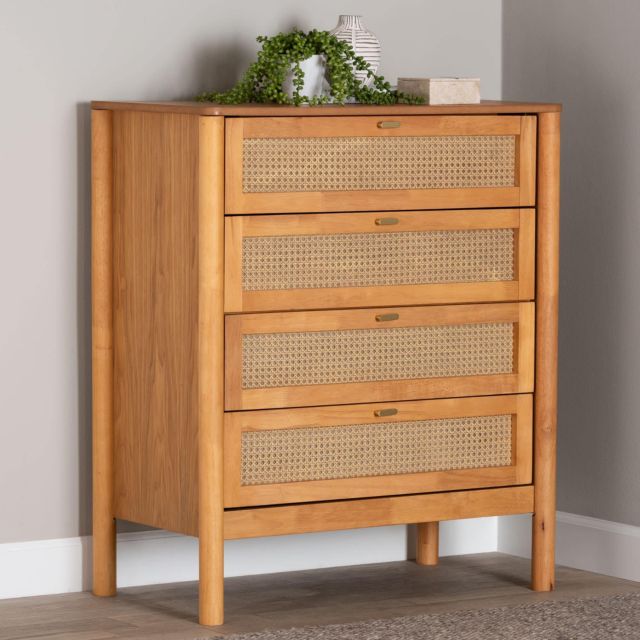 Golden Brown/Distressed Rattan