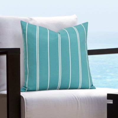 Siscovers Beach Stripe Glass Indoor-Outdoor 26 Inch Designer Euro Throw Pillow-26" x 26"
