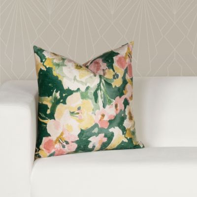 Siscovers Daisy's Garden Floral Velvet Throw Pillow- x