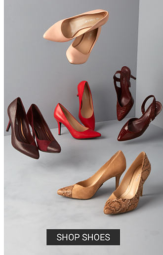 An assortment of women's shoes in a variety of colors & styles. Shop shoes.