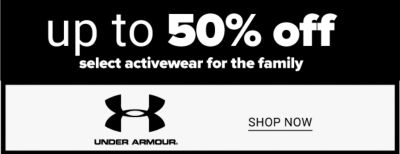Up to 50% off select activewear for the family. Shop Under Armour.