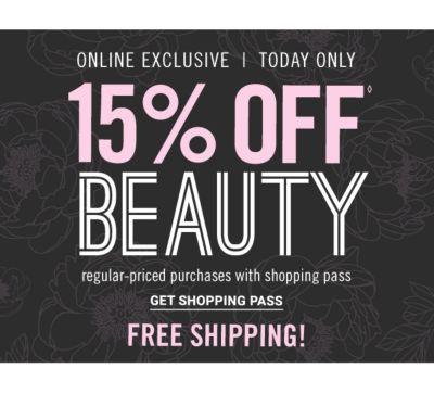 15% off beauty - online exclusive