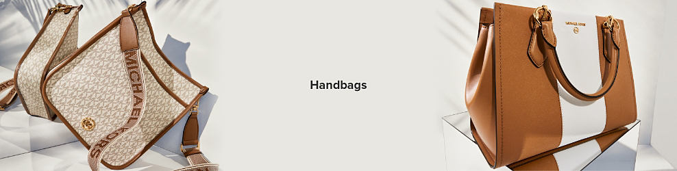 Image of two Michael Kors handbags. Shop handbags.