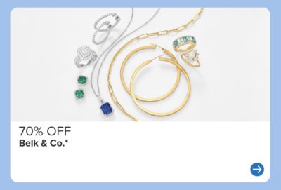 Various jewelry. 70% off Belk & Co.
